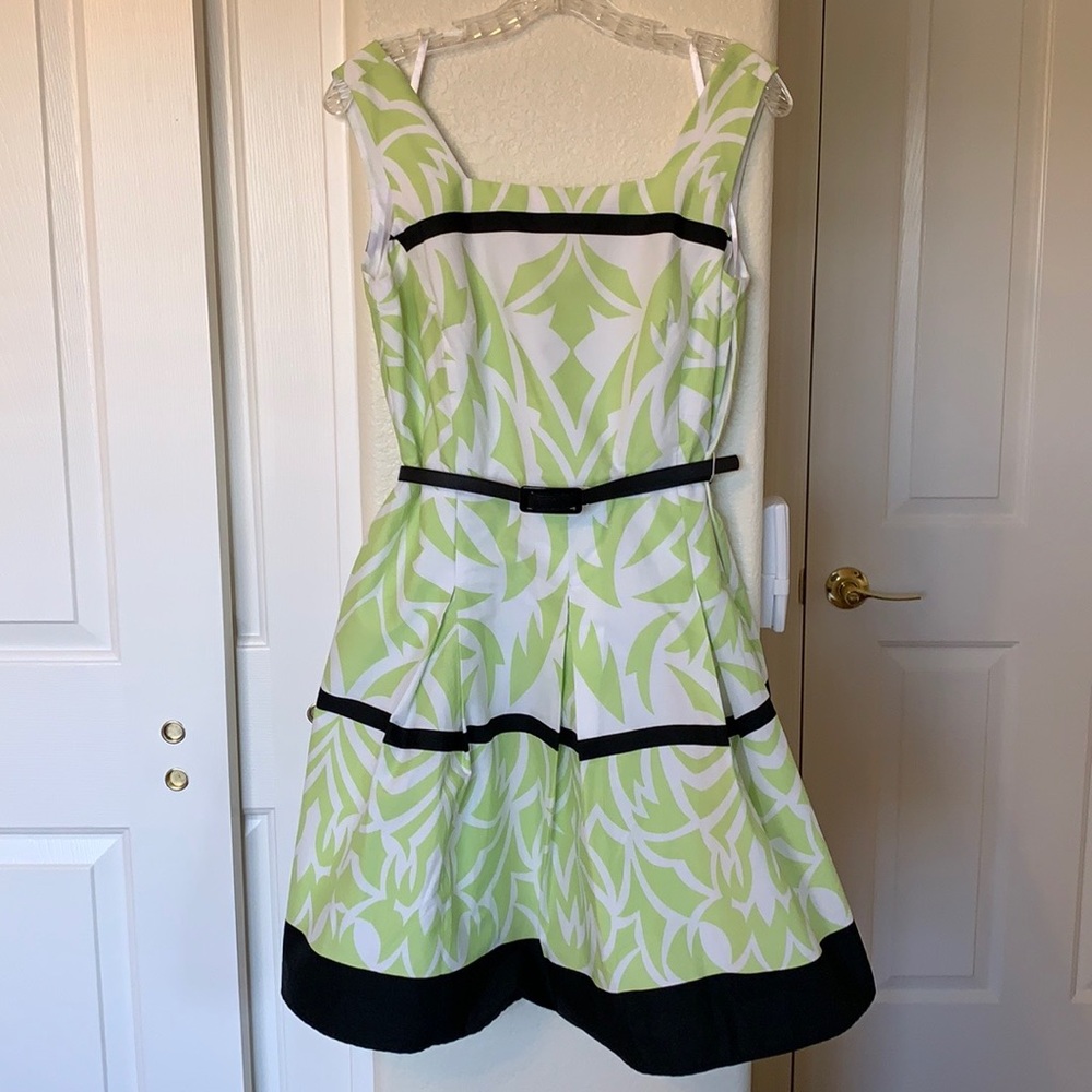NWT Cece’s NY Lime, White & Black Summer Dress Size 6